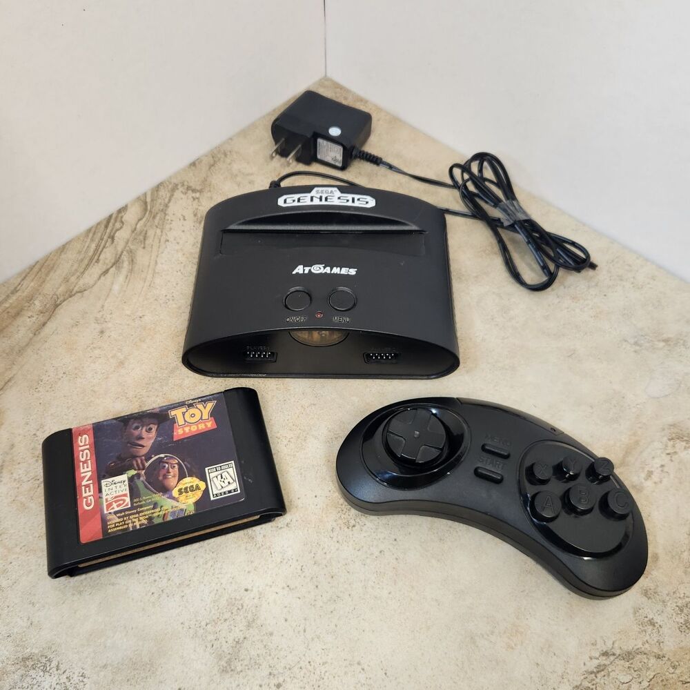 AtGames Sega Genesis Classic Console w/ Controller & Toy Story Game Tested Works
